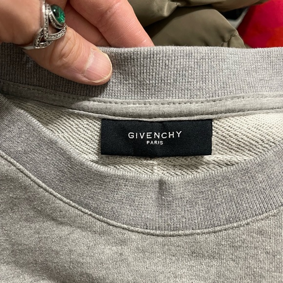 EUC Men’s Small/Women’s Medium Givenchy Rottweiler Print Cotton Sweatshirt Grey - Picture 8 of 11